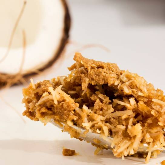 Cocada de forno, sem glúten, low carb, sem açúcar adicionado