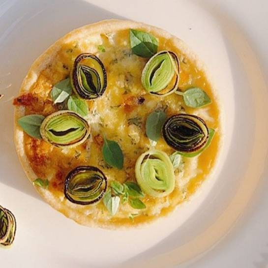 Mini quiche de alho poró